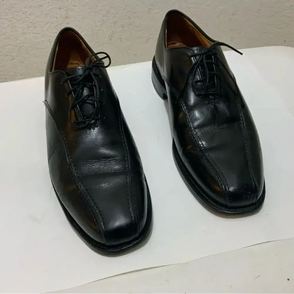 Allen Edmonds 2402 SAXON Bicycle Toe Black Oxford Dress Shoes Men’s Sz 9 C USA